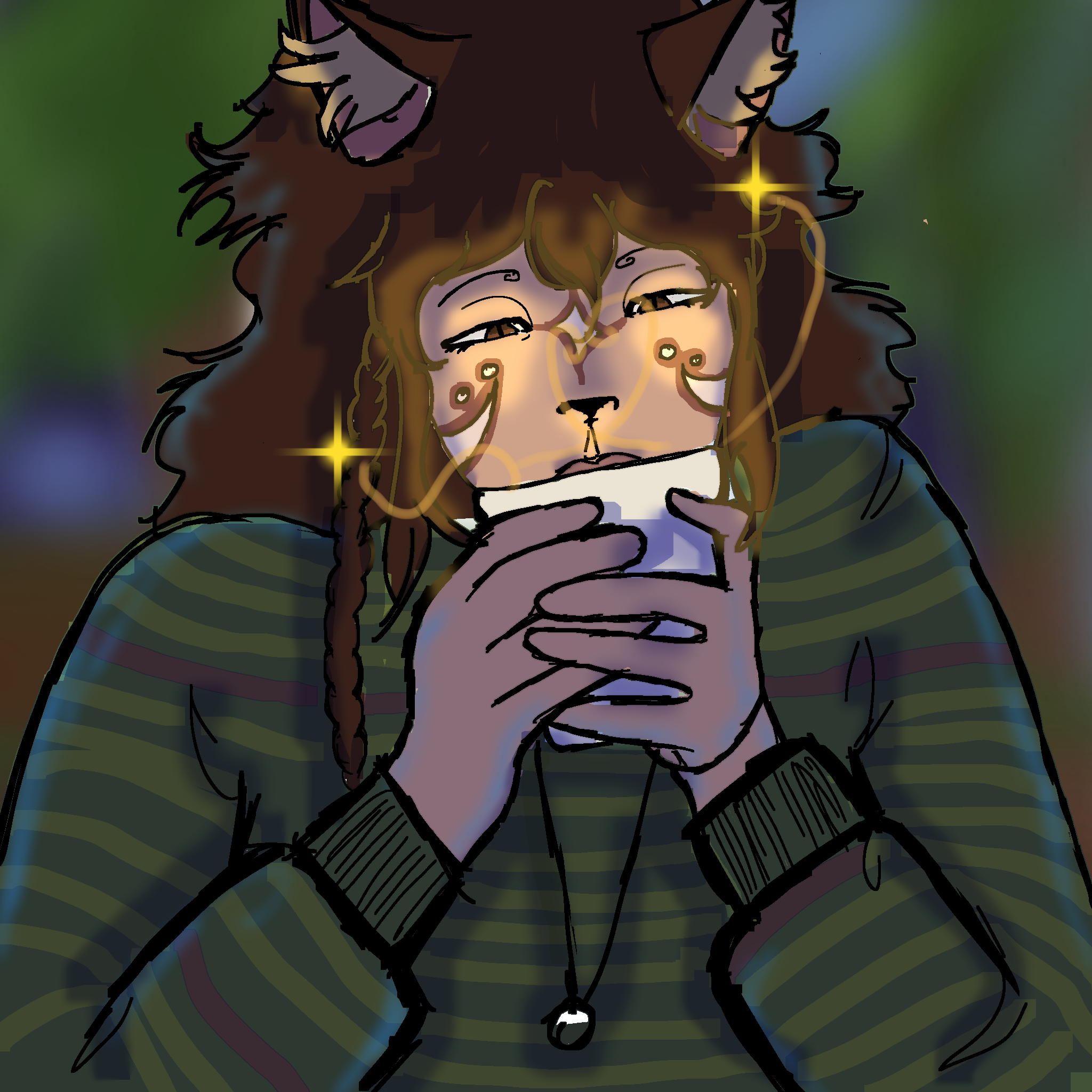 wolf girl drawing by scorchfurz